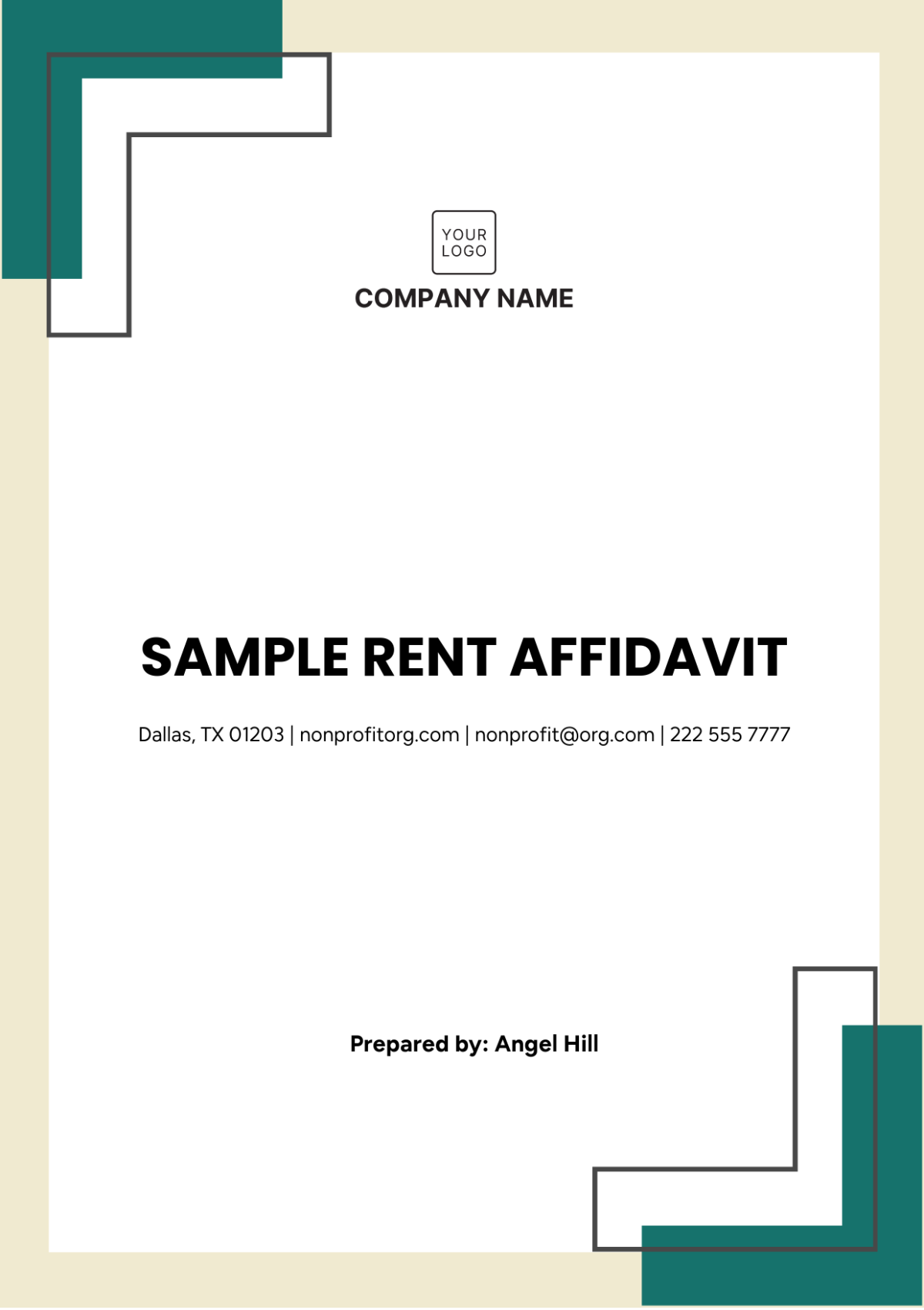 Sample Rent Affidavit Template - Edit Online & Download