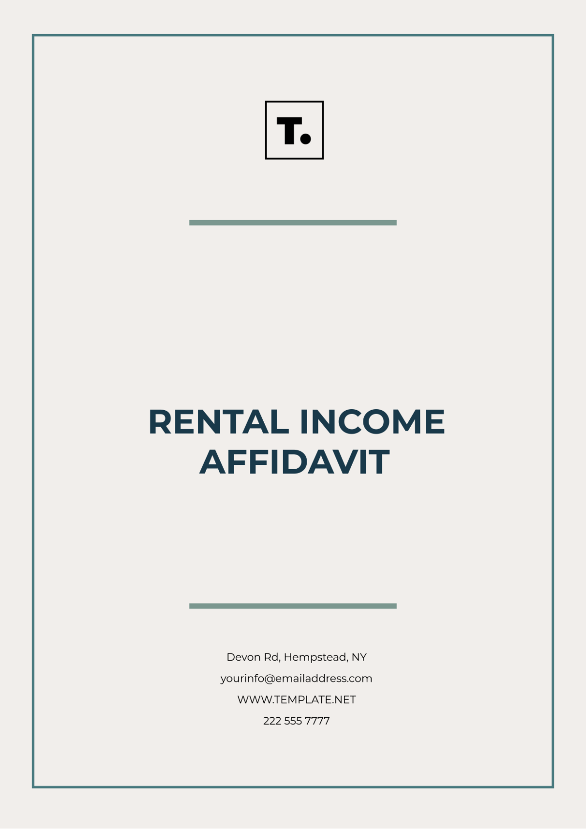 Rental Income Affidavit Template - Edit Online & Download