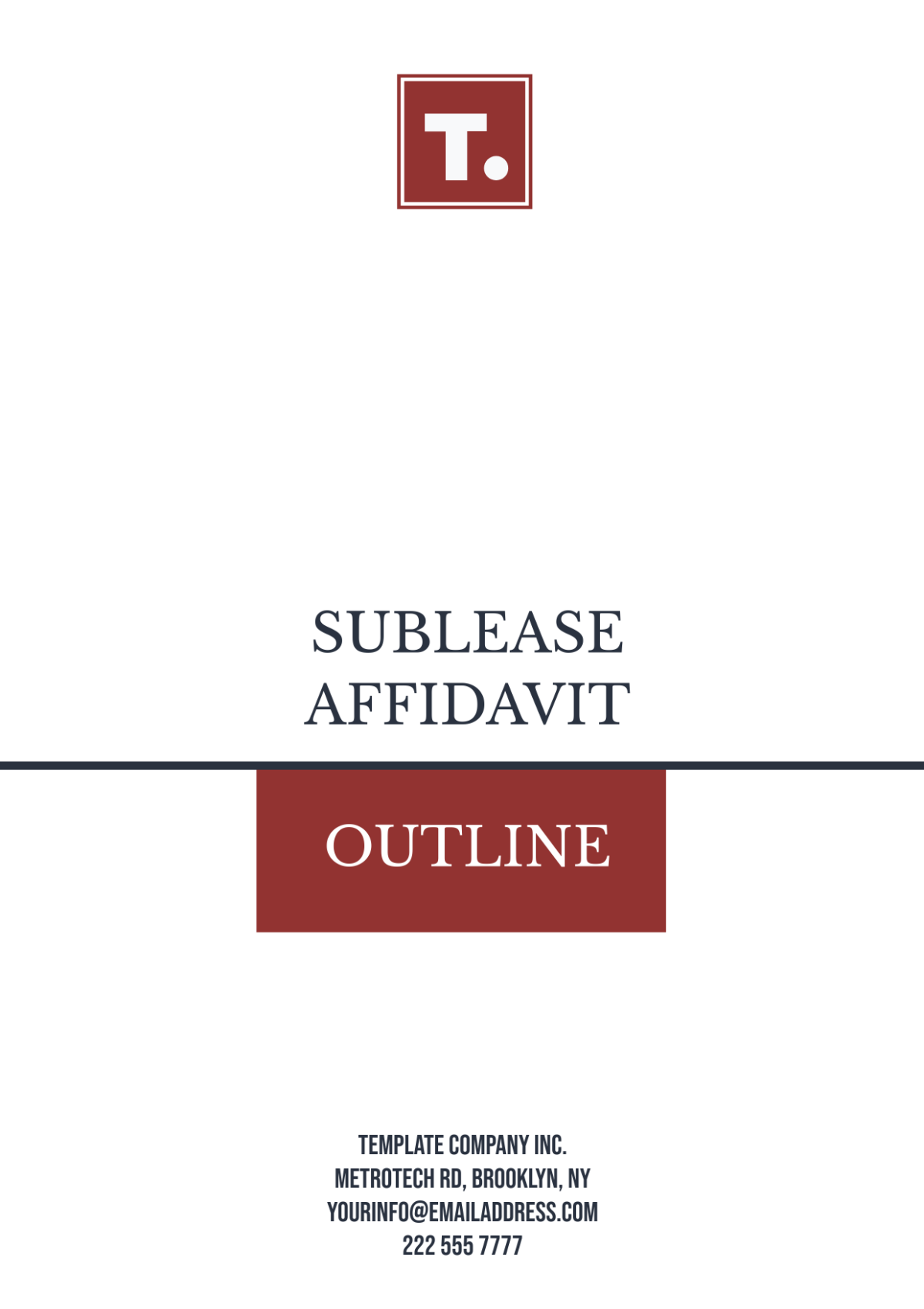 Sublease Affidavit Outline Template - Edit Online & Download