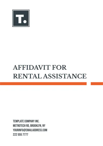 Free Affidavit for Rental Assistance Template to Edit Online