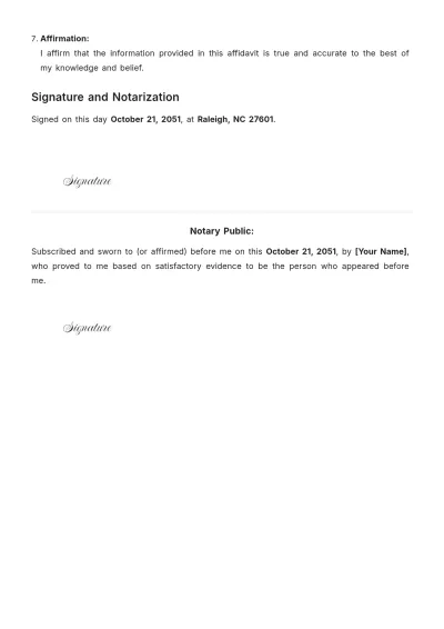 Free Affidavit for Rental Assistance Template to Edit Online
