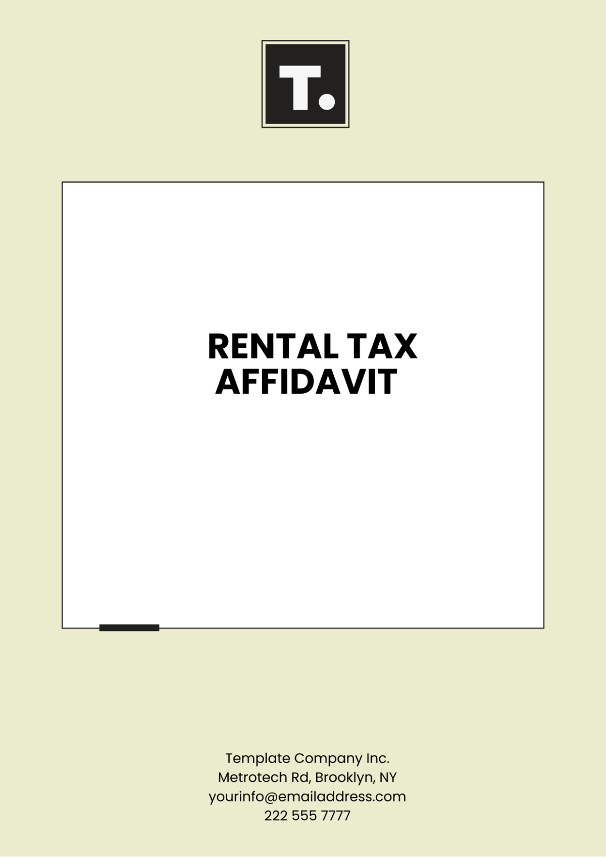 Rental Tax Affidavit Template - Edit Online & Download