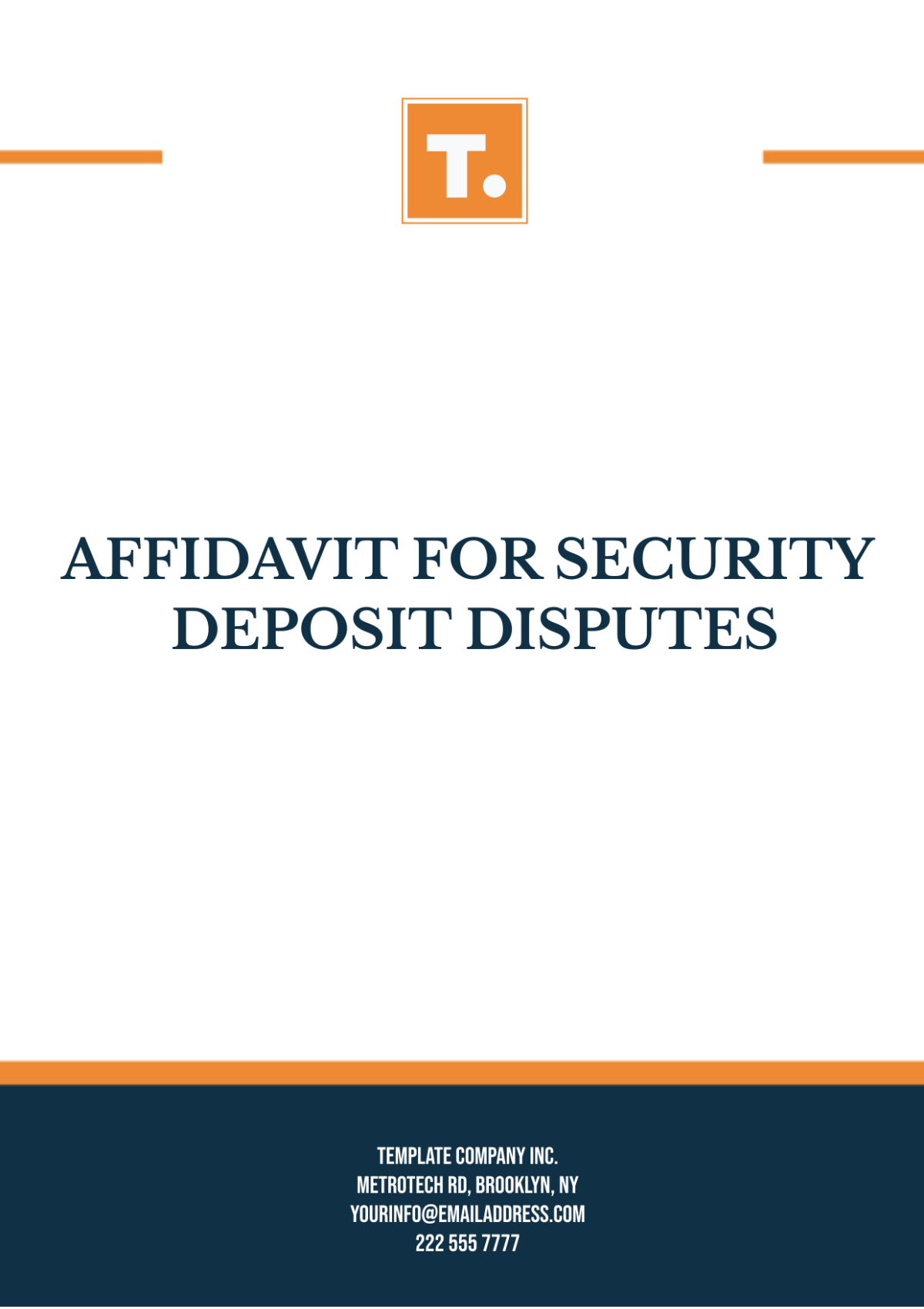 Affidavit for Security Deposit Disputes Template - Edit Online & Download