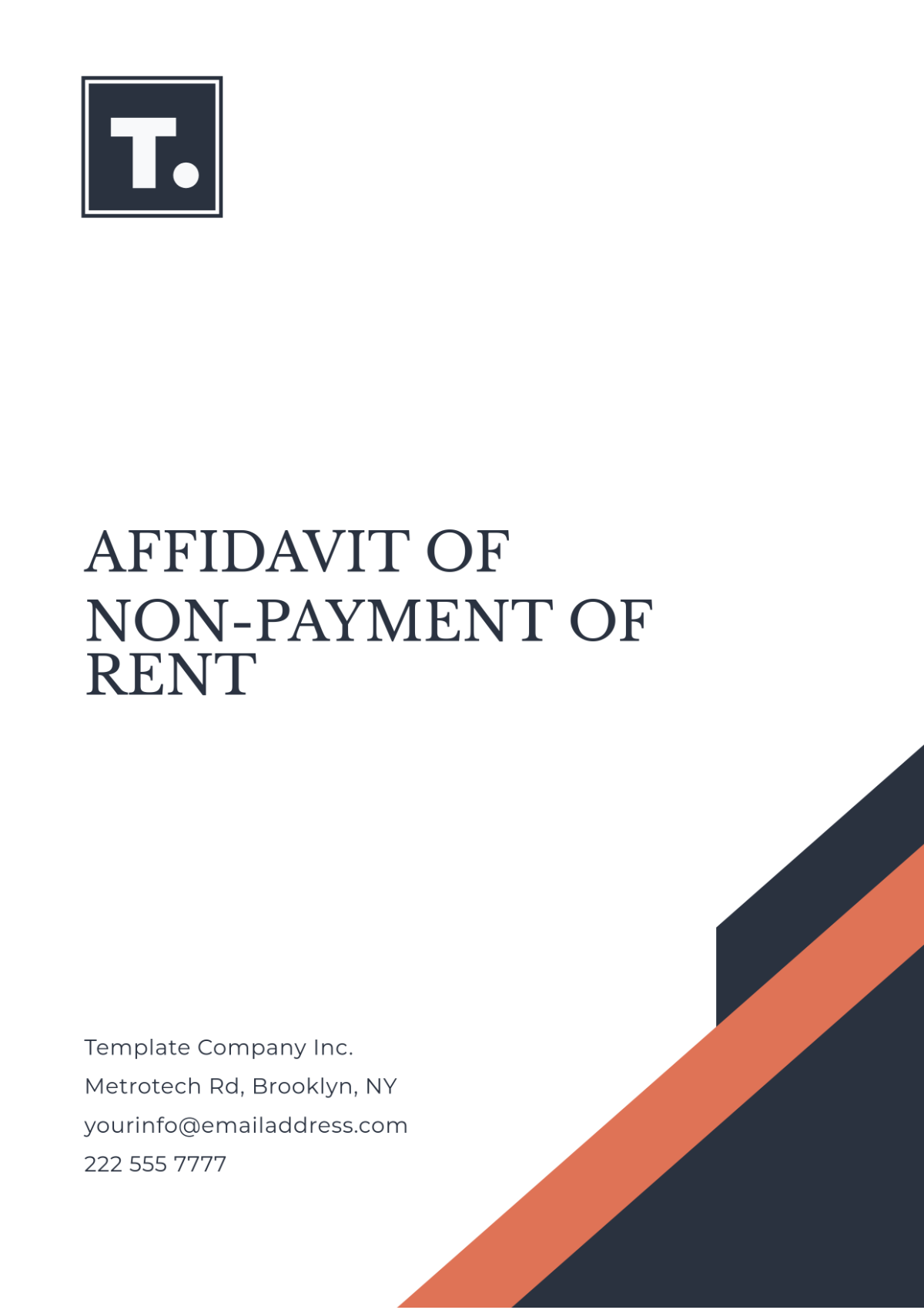 Affidavit of Non-Payment of Rent Template - Edit Online & Download