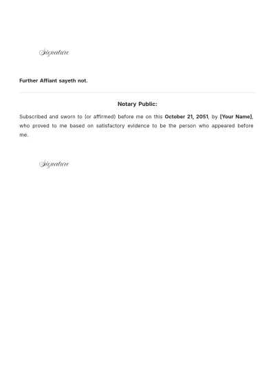 Free Affidavit of Non-Payment of Rent Template to Edit Online