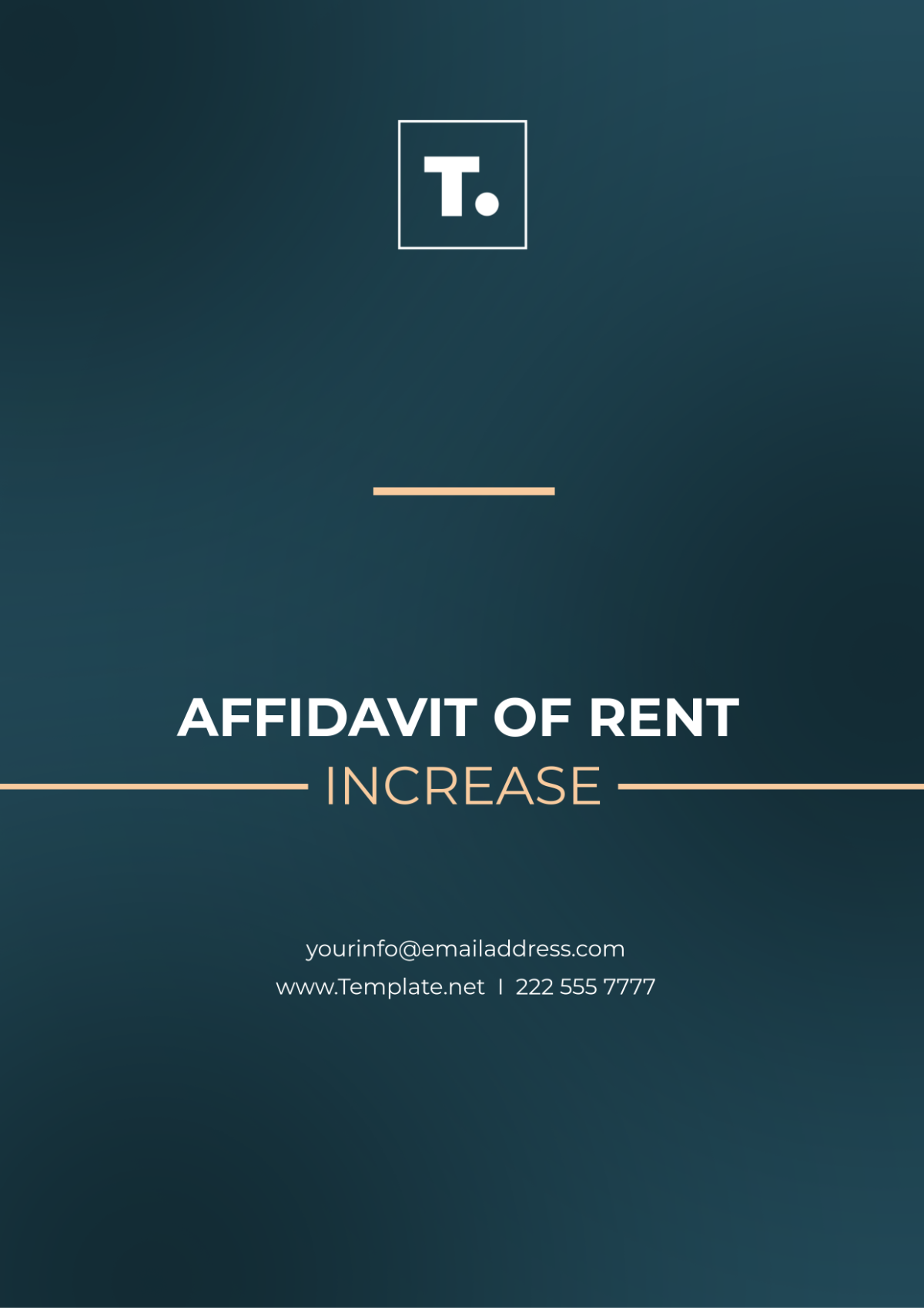 Affidavit of Rent Increase Template - Edit Online & Download