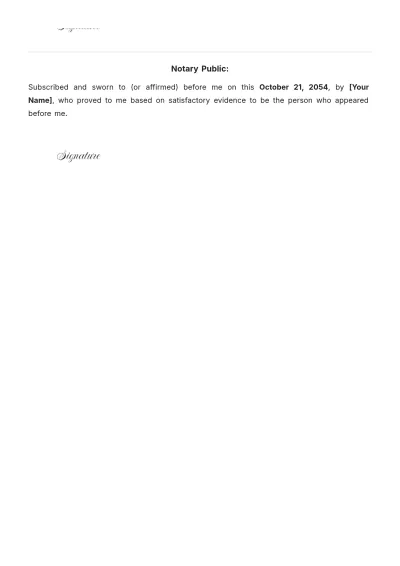 Free Rental Gift Affidavit Template to Edit Online