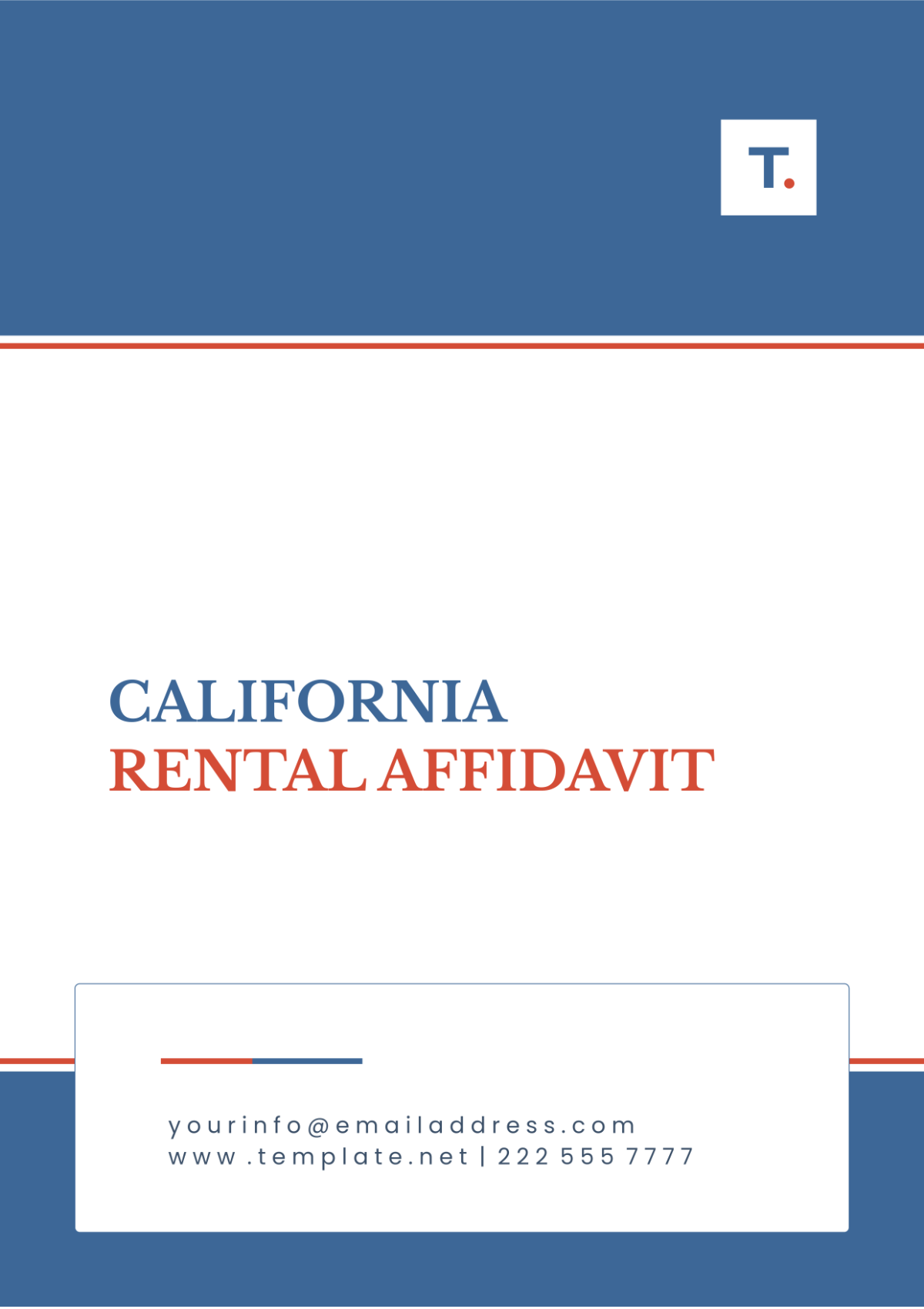 California Rental Affidavit Template - Edit Online & Download