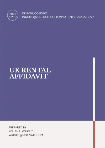 Free UK Rental Affidavit Template to Edit Online