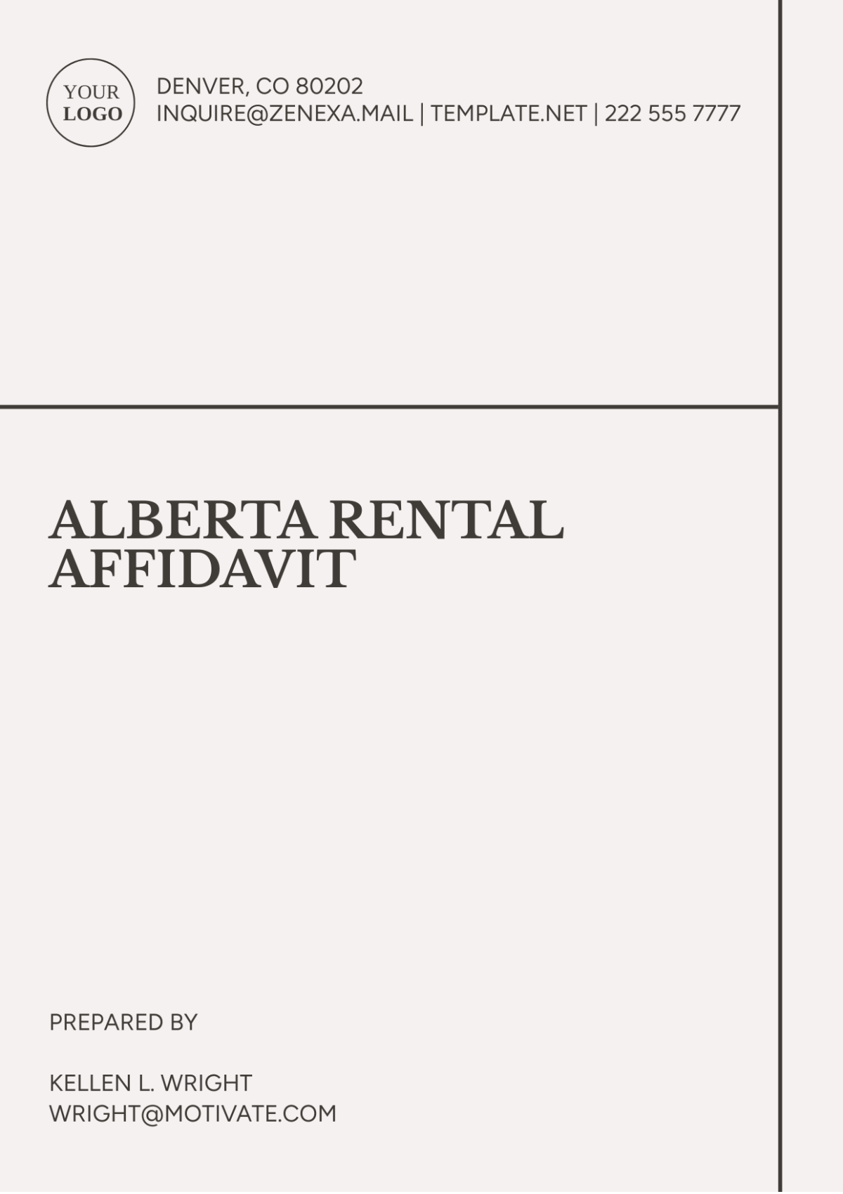 Alberta Rental Affidavit Template - Edit Online & Download