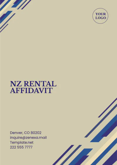 Free NZ Rental Affidavit Template to Edit Online