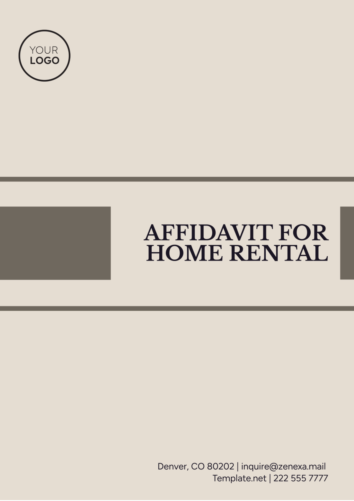 Affidavit for Home Rental Template - Edit Online & Download