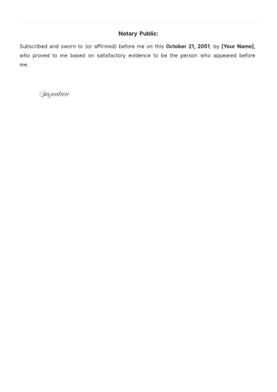 Free Affidavit for Home Rental Template to Edit Online