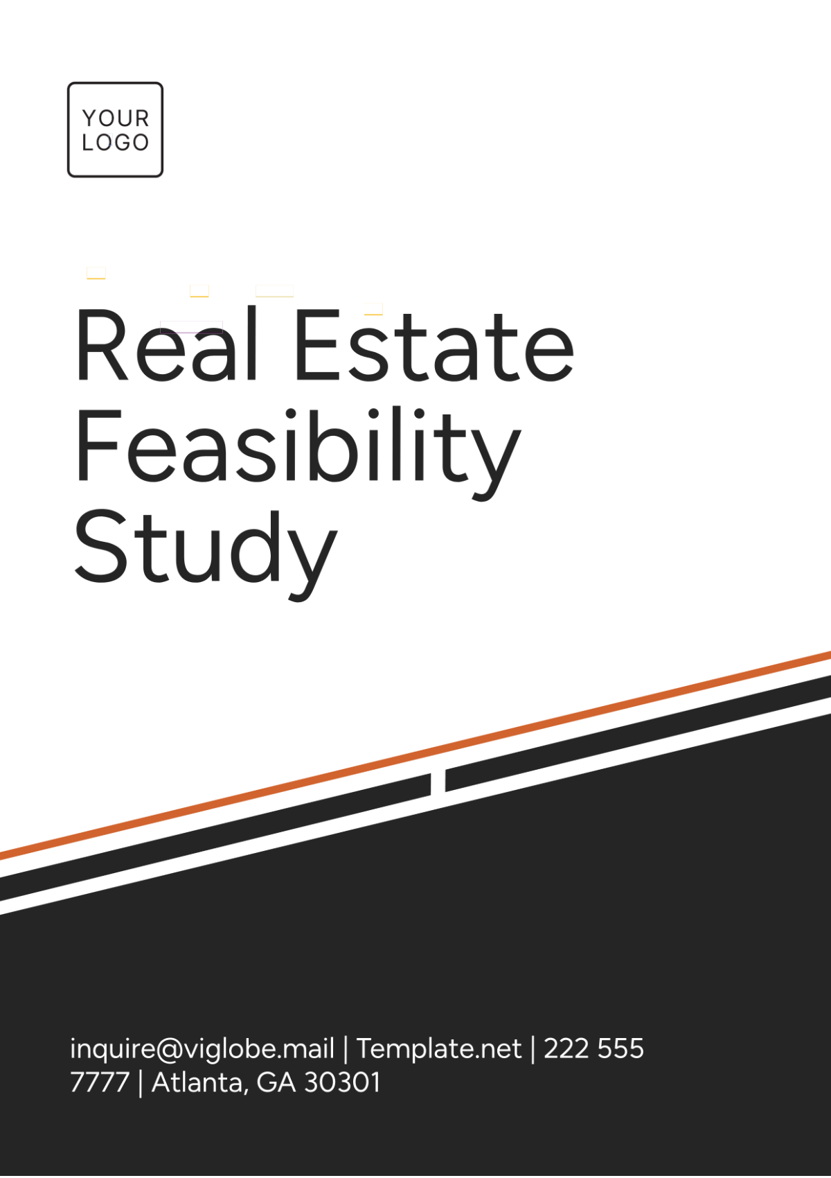 Real Estate Feasibility Study Template - Edit Online & Download