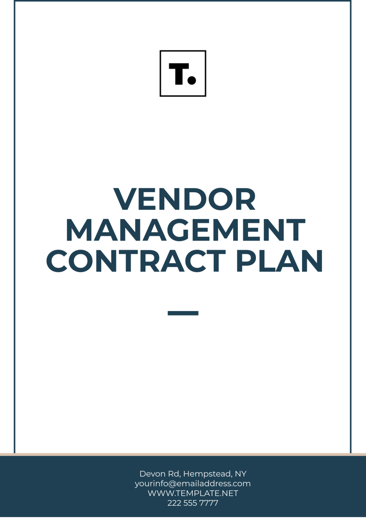 Vendor Management Contract Plan Template - Edit Online & Download