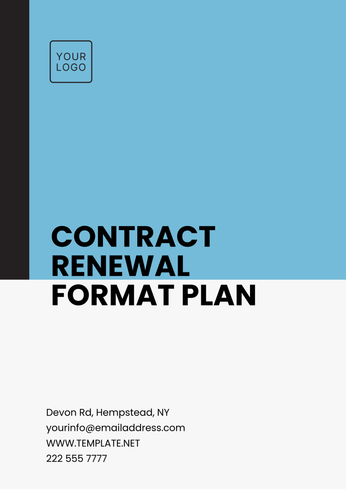 Contract Renewal Format Plan Template - Edit Online & Download