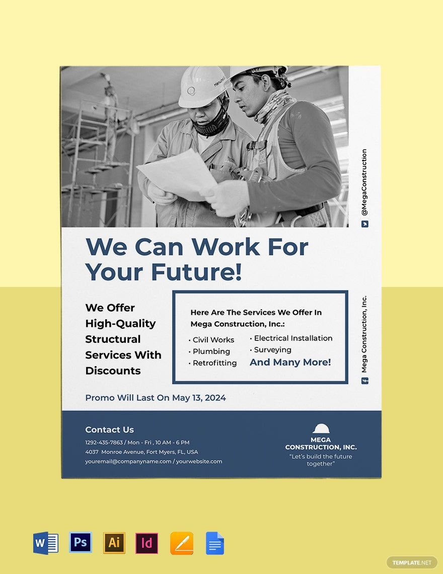 Construction Promotional Flyer Template