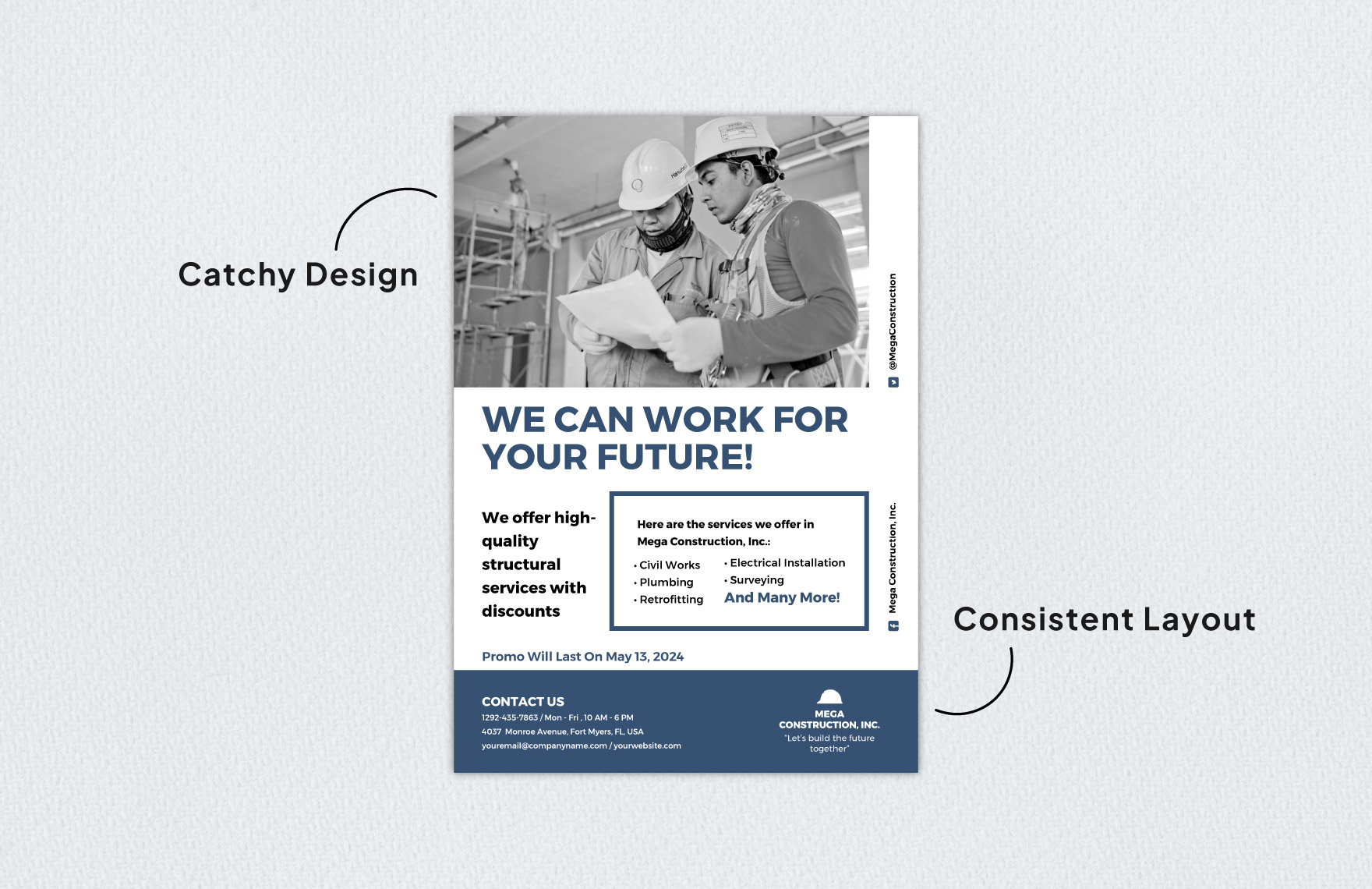Construction Promotional Flyer Template