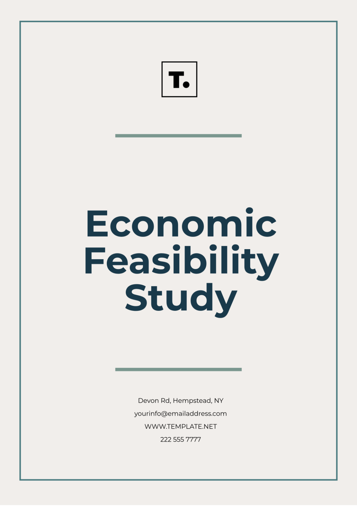 Economic Feasibility Study Template - Edit Online & Download