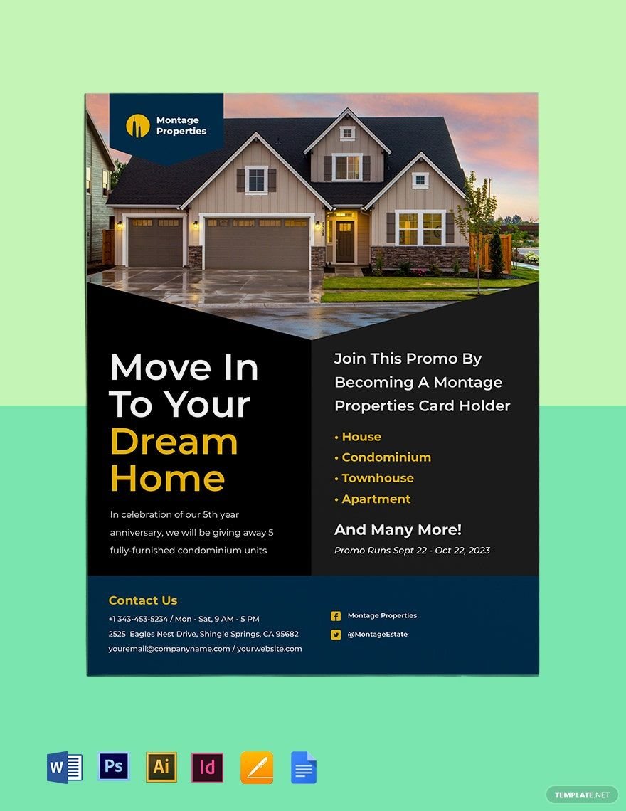 Residential Construction Marketing Flyer Template