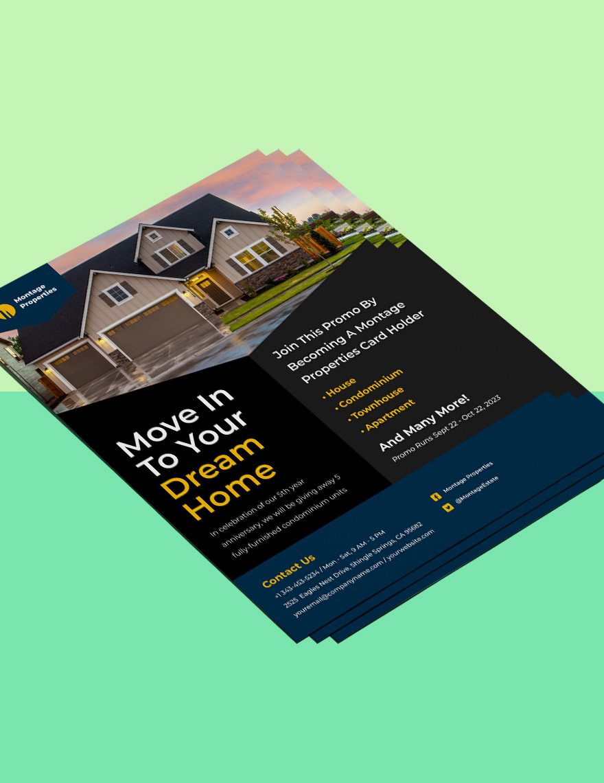 Residential Construction Marketing Flyer template Format