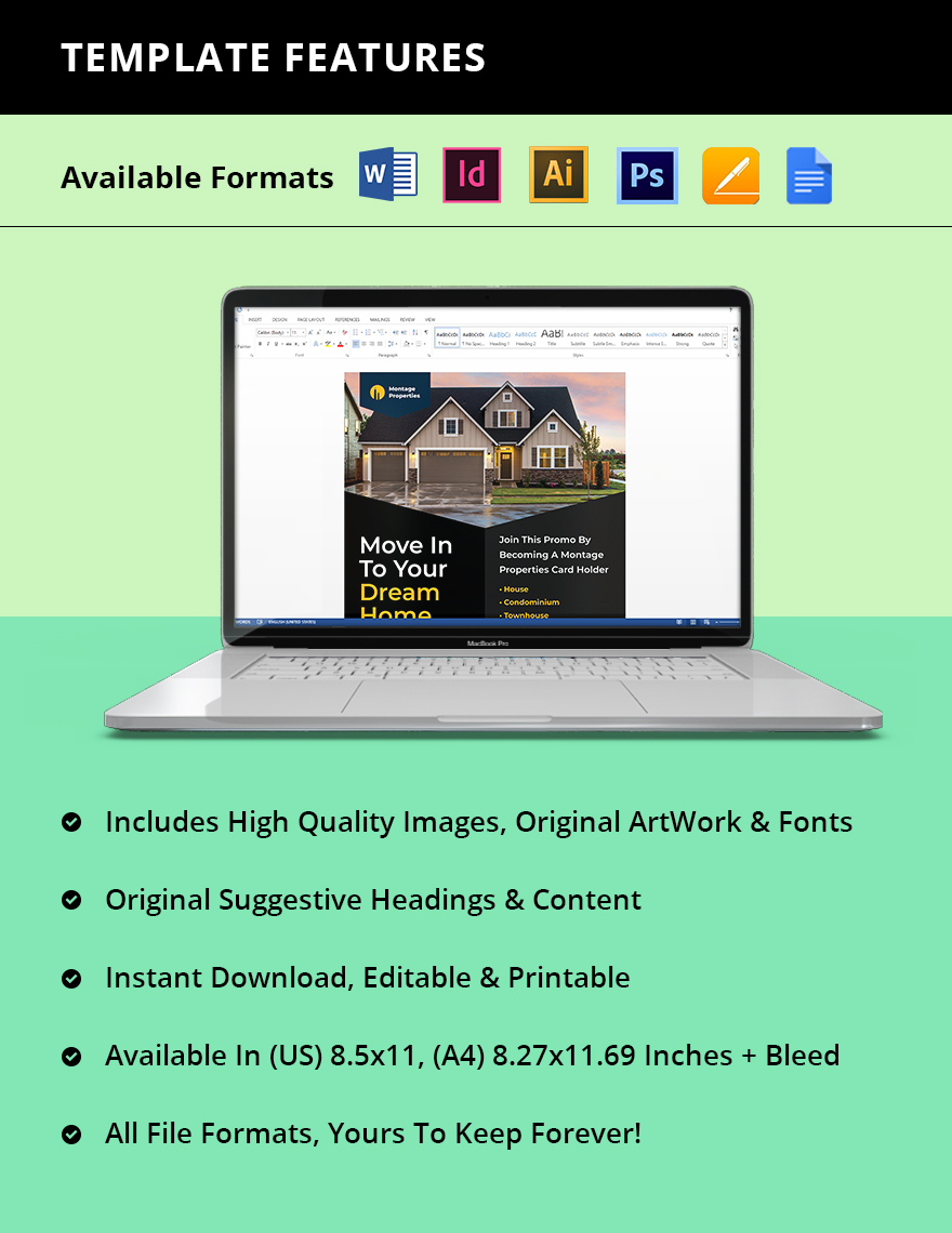 Residential Construction Marketing Flyer template Instruction