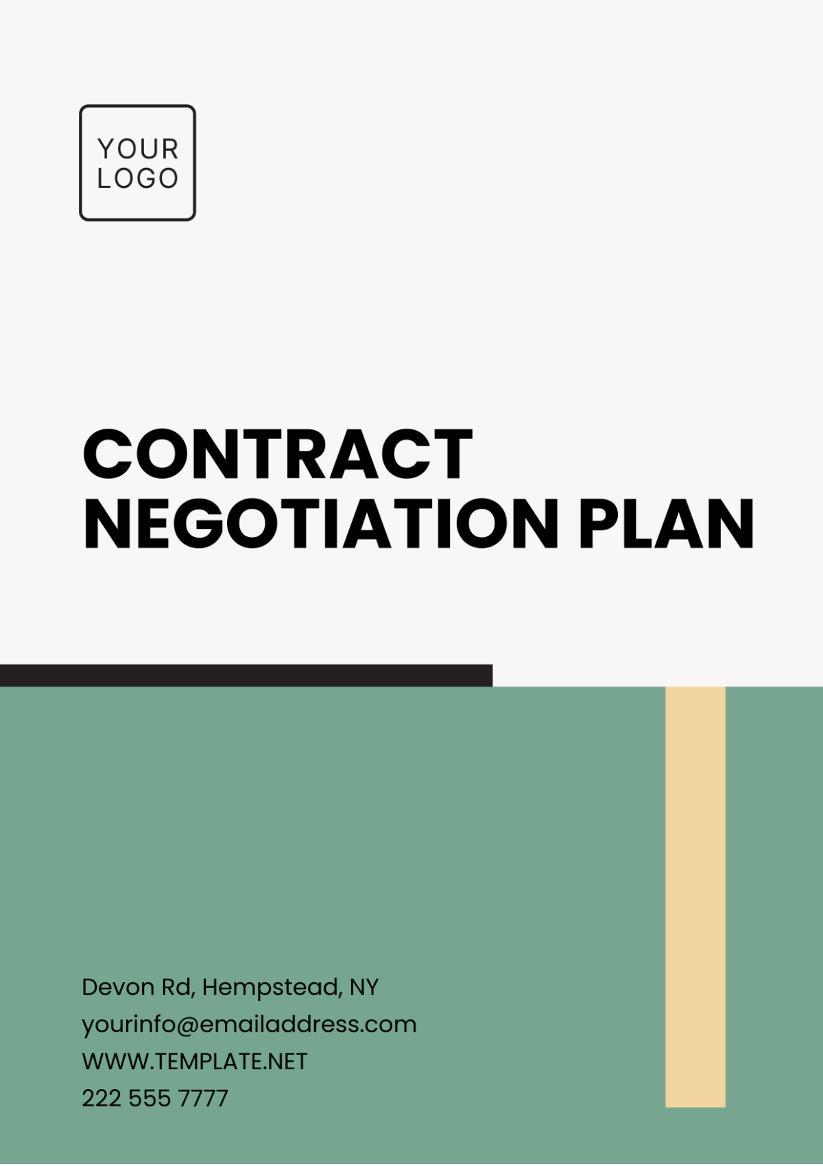 Contract Negotiation Plan Template - Edit Online & Download