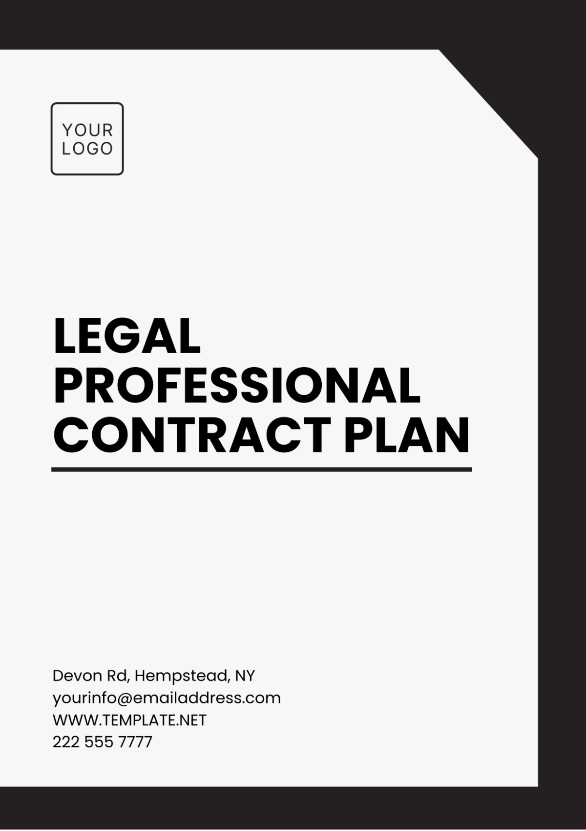 Legal Professional Contract Plan Template - Edit Online & Download