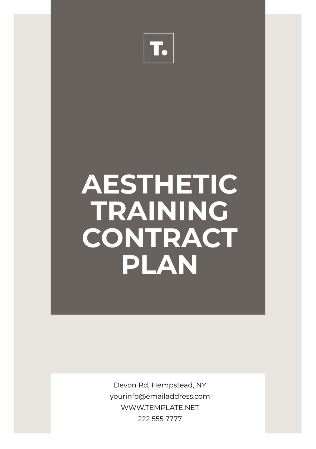 Aesthetic Training Contract Plan Template - Edit Online & Download