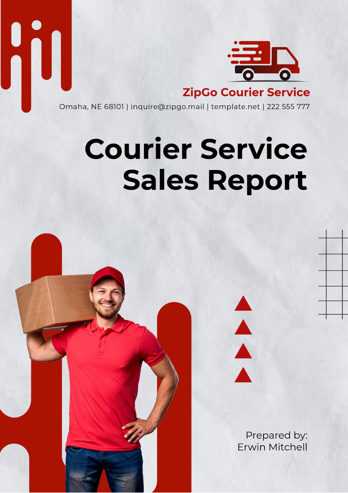 Courier Service Sales Report Template - Edit Online & Download