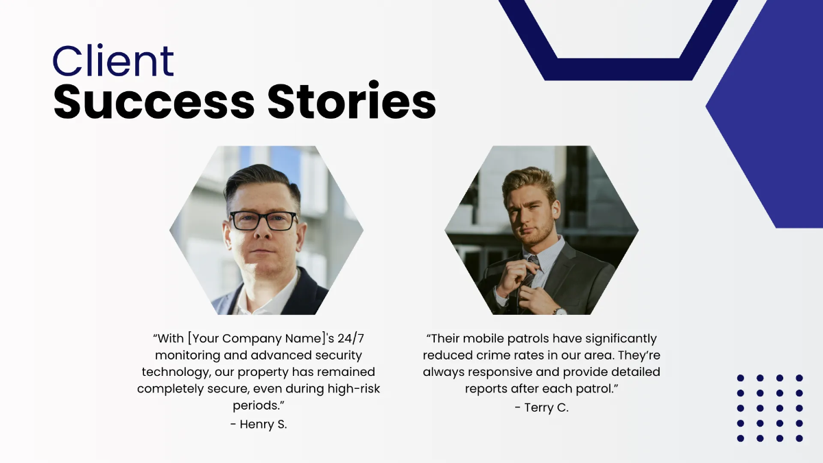 Free Security Service Presentation Template to Edit Online