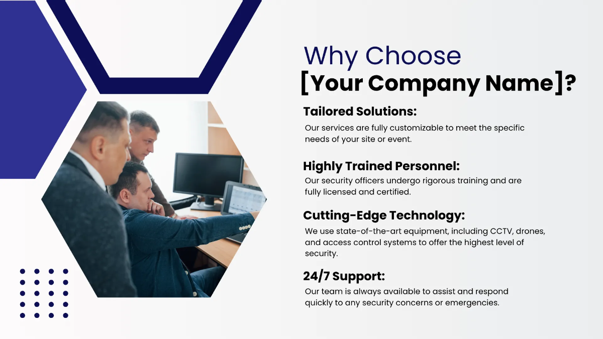 Free Security Service Presentation Template to Edit Online