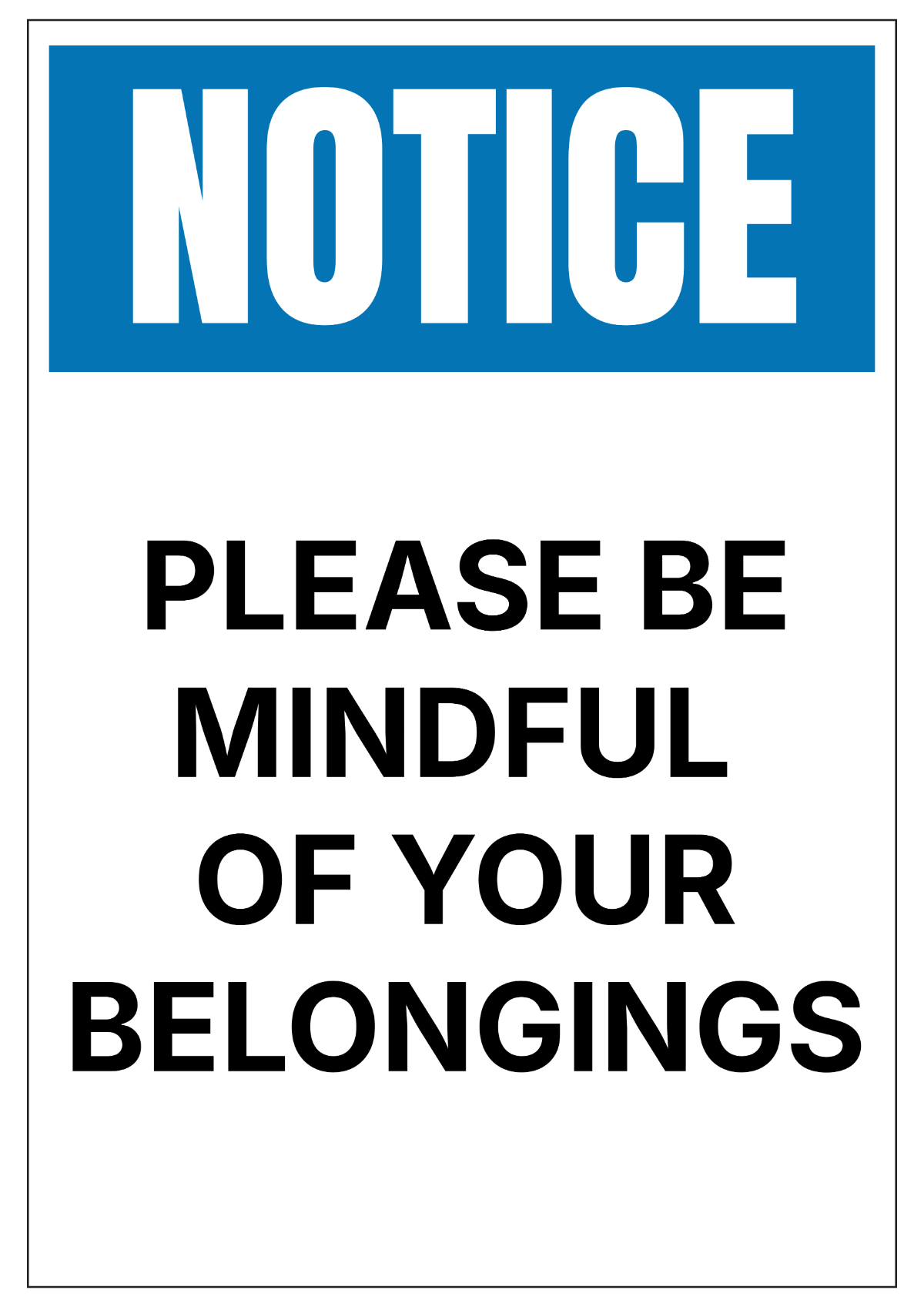 Free Notice Sign Template to Edit Online