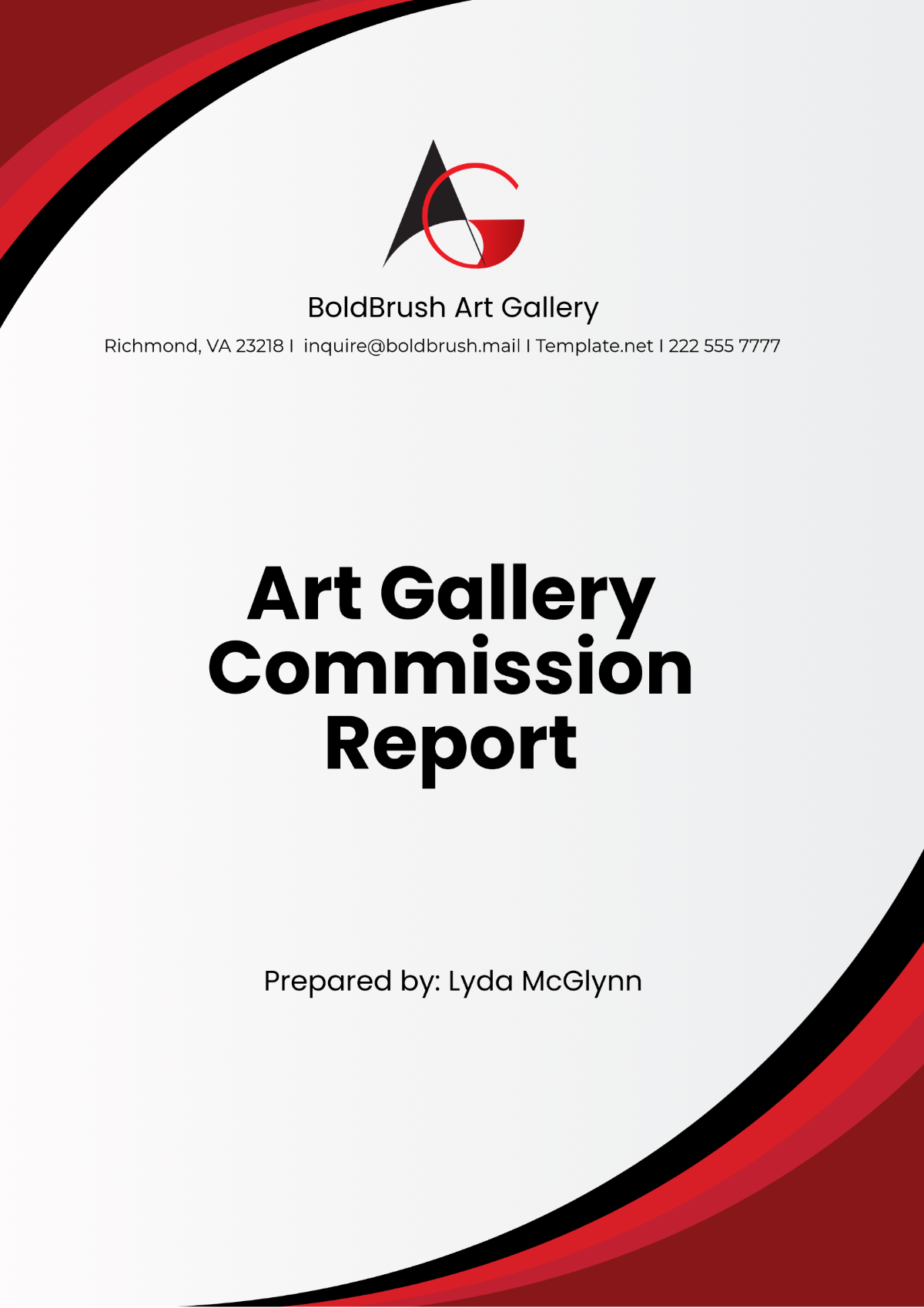 Art Gallery Commission Report Template