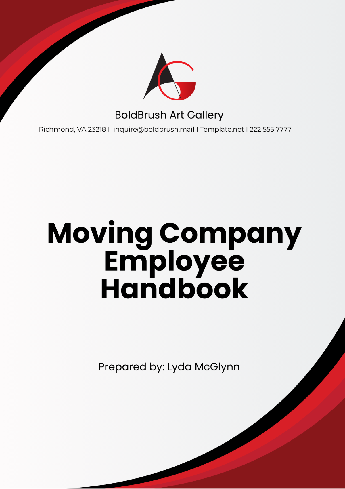 Moving Company Employee Handbook Template