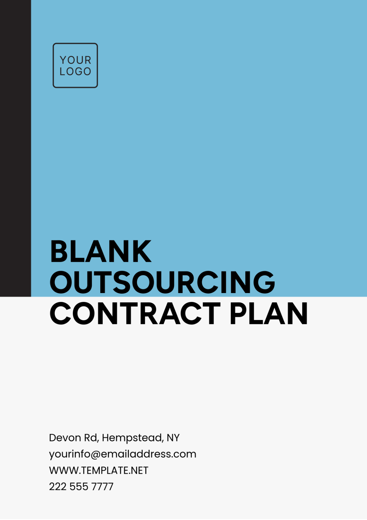 Blank Outsourcing Contract Plan Template - Edit Online & Download