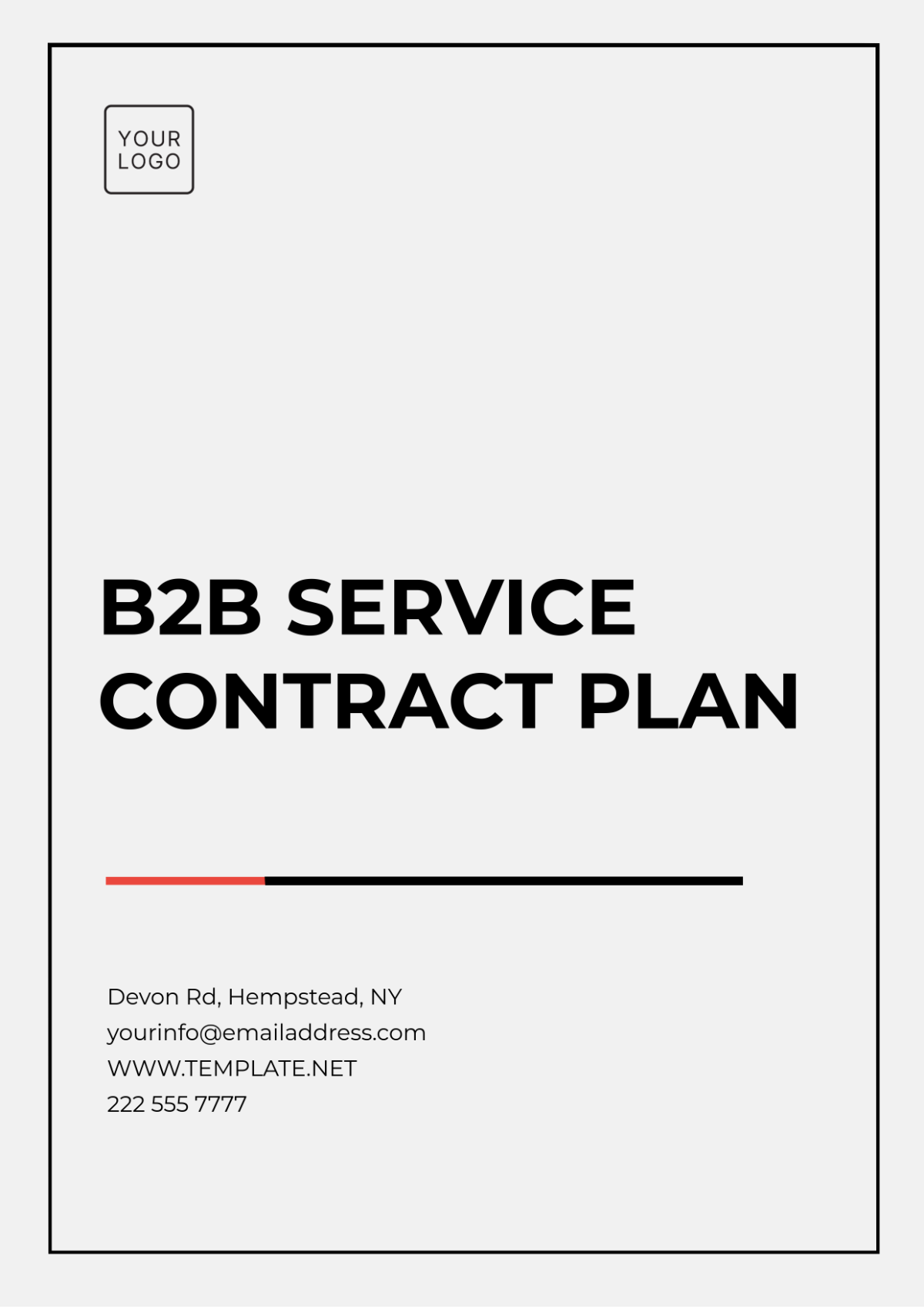 B2B Service Contract Plan Template - Edit Online & Download