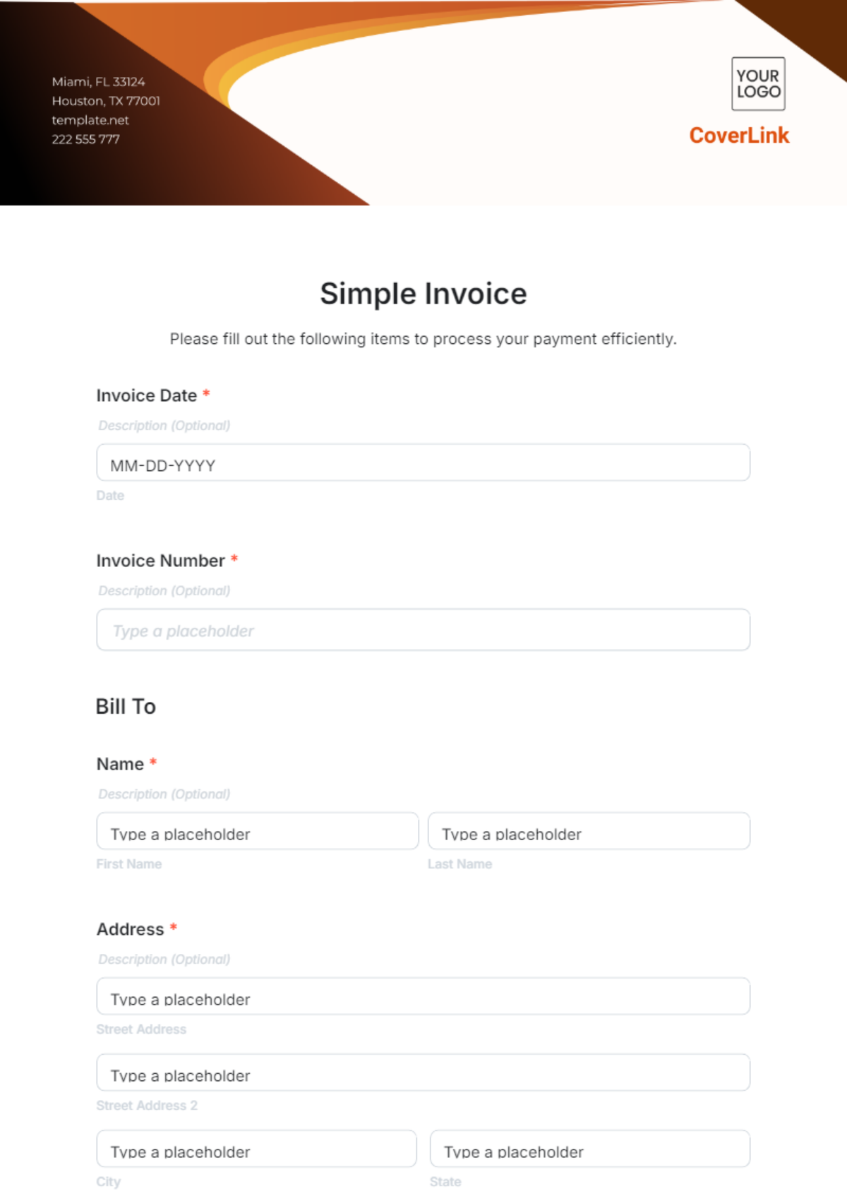 Simple Invoice Template