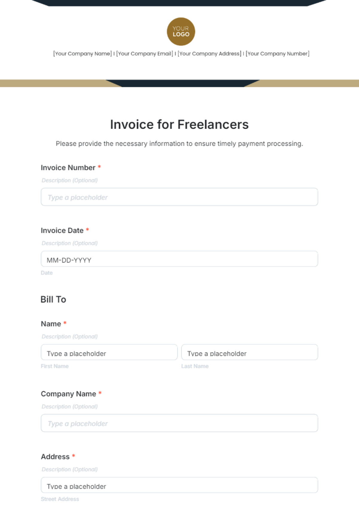 Invoice Template for Freelancers