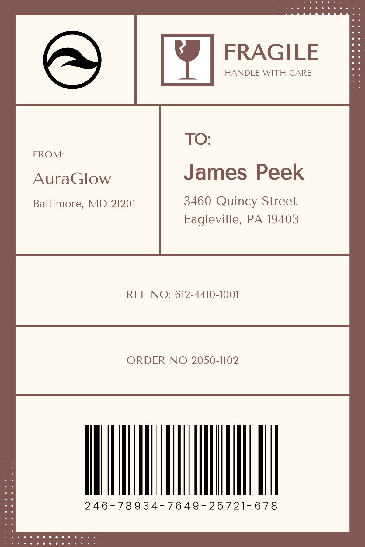 Custom Shipping Label Design