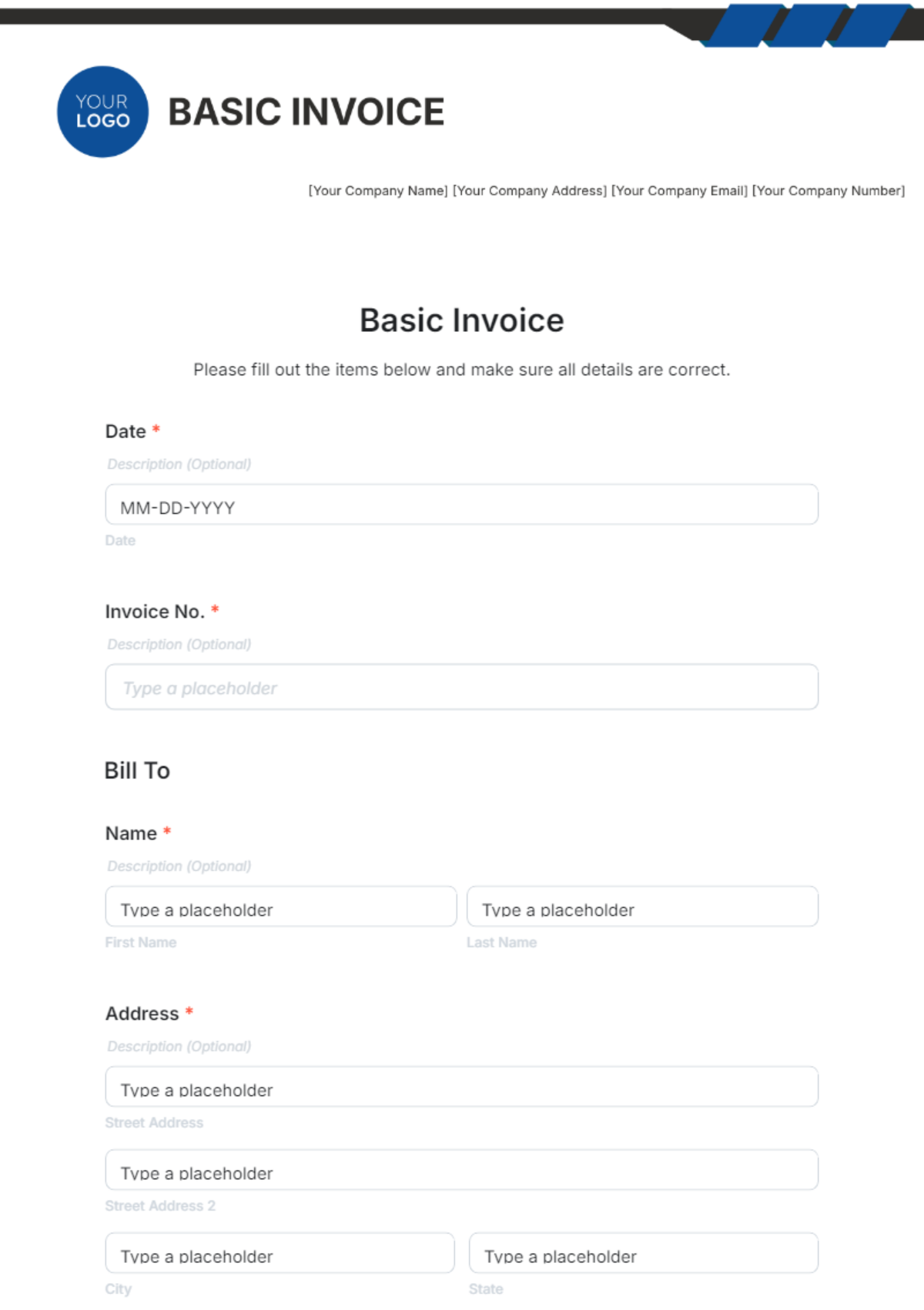 Basic Invoice Template