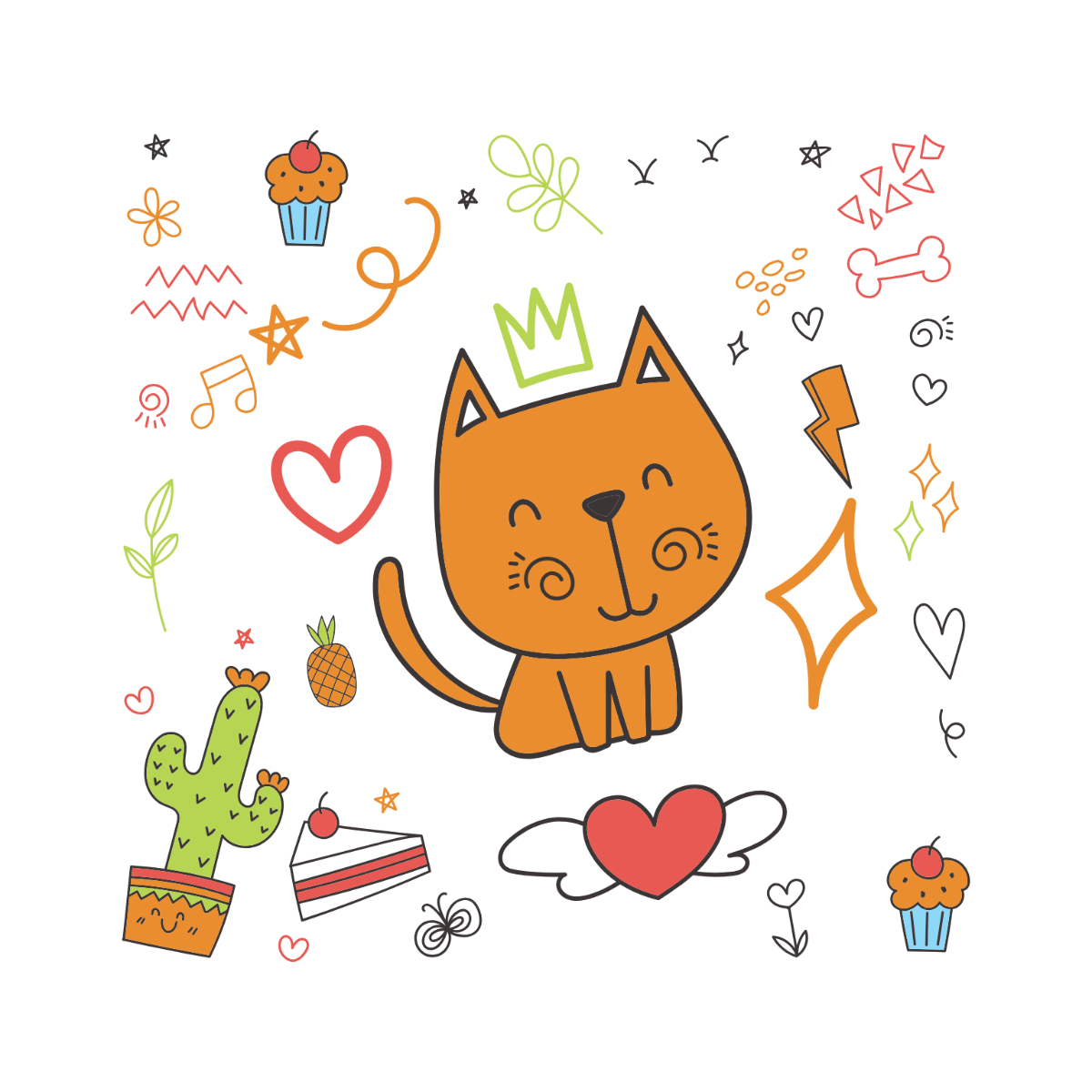 Fun Doodle Clipart - Edit Online | Template.net