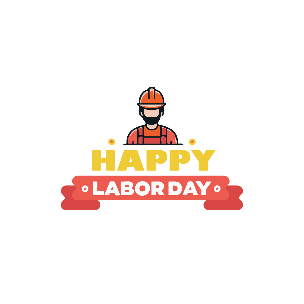 Free Labor Day Banner Clipart Template