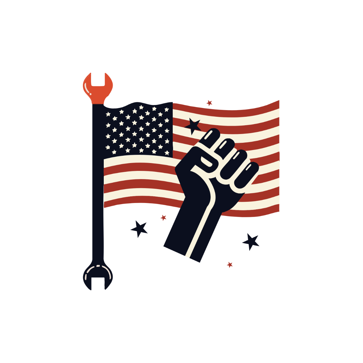 Free American Labor Day Clipart Template