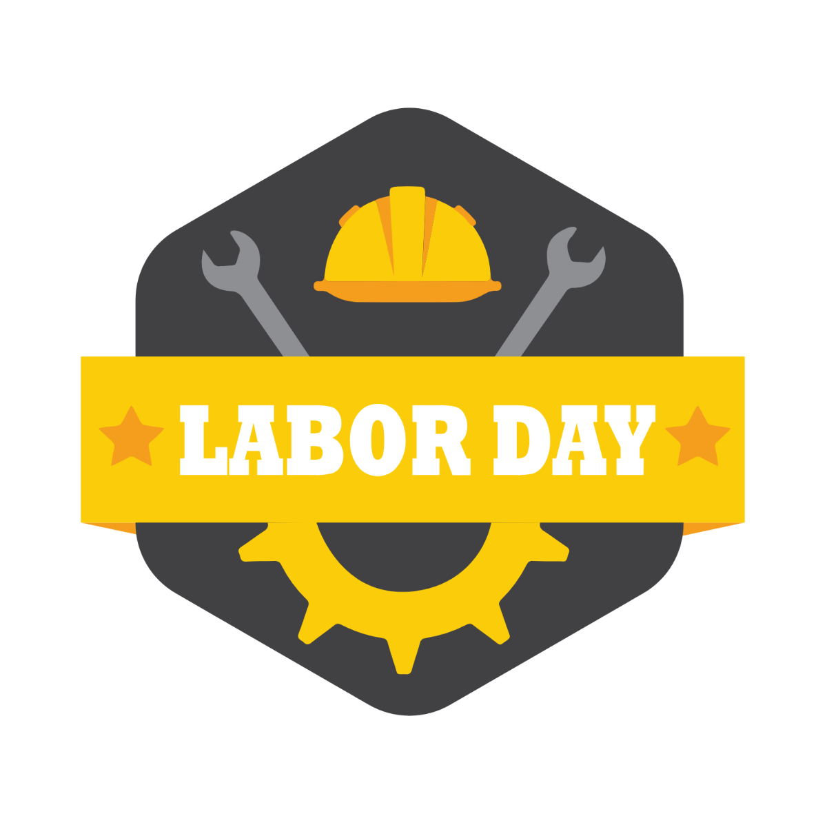 Labor Day Badge Clipart - Edit Online | Template.net