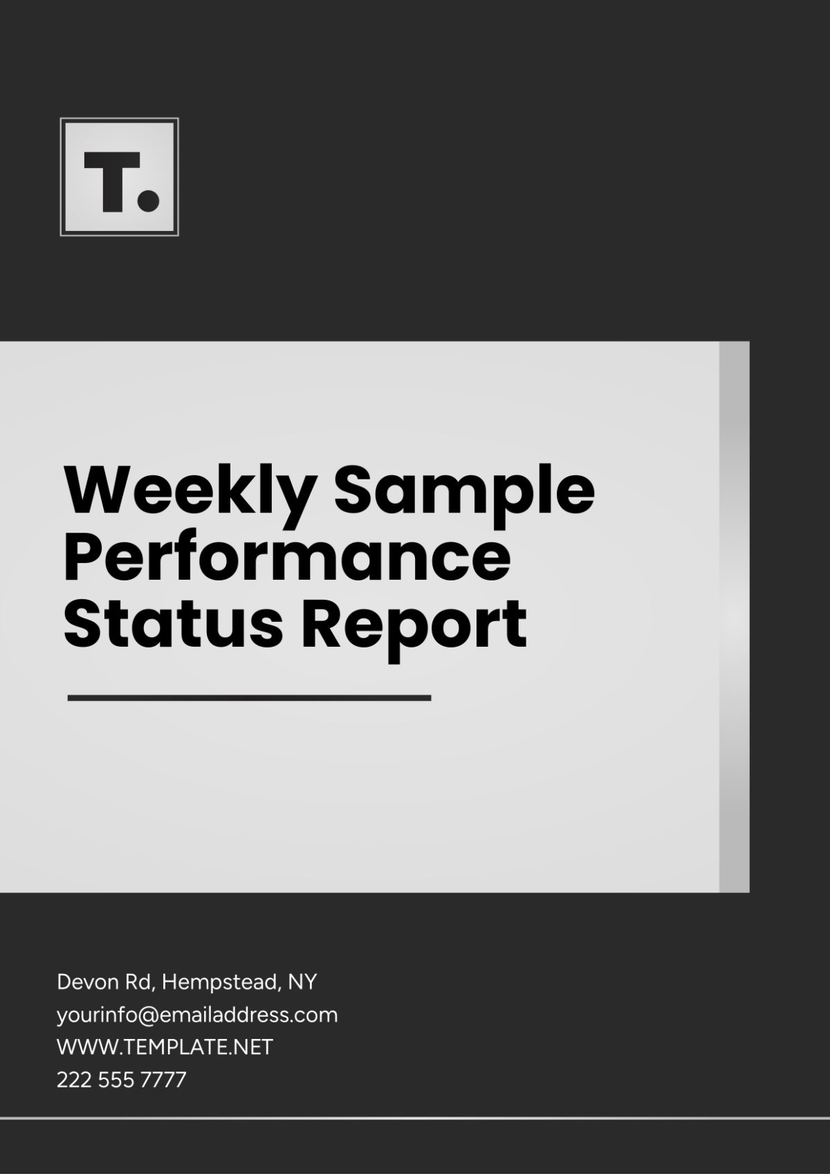 Weekly Sample Performance Status Report Template - Edit Online & Download