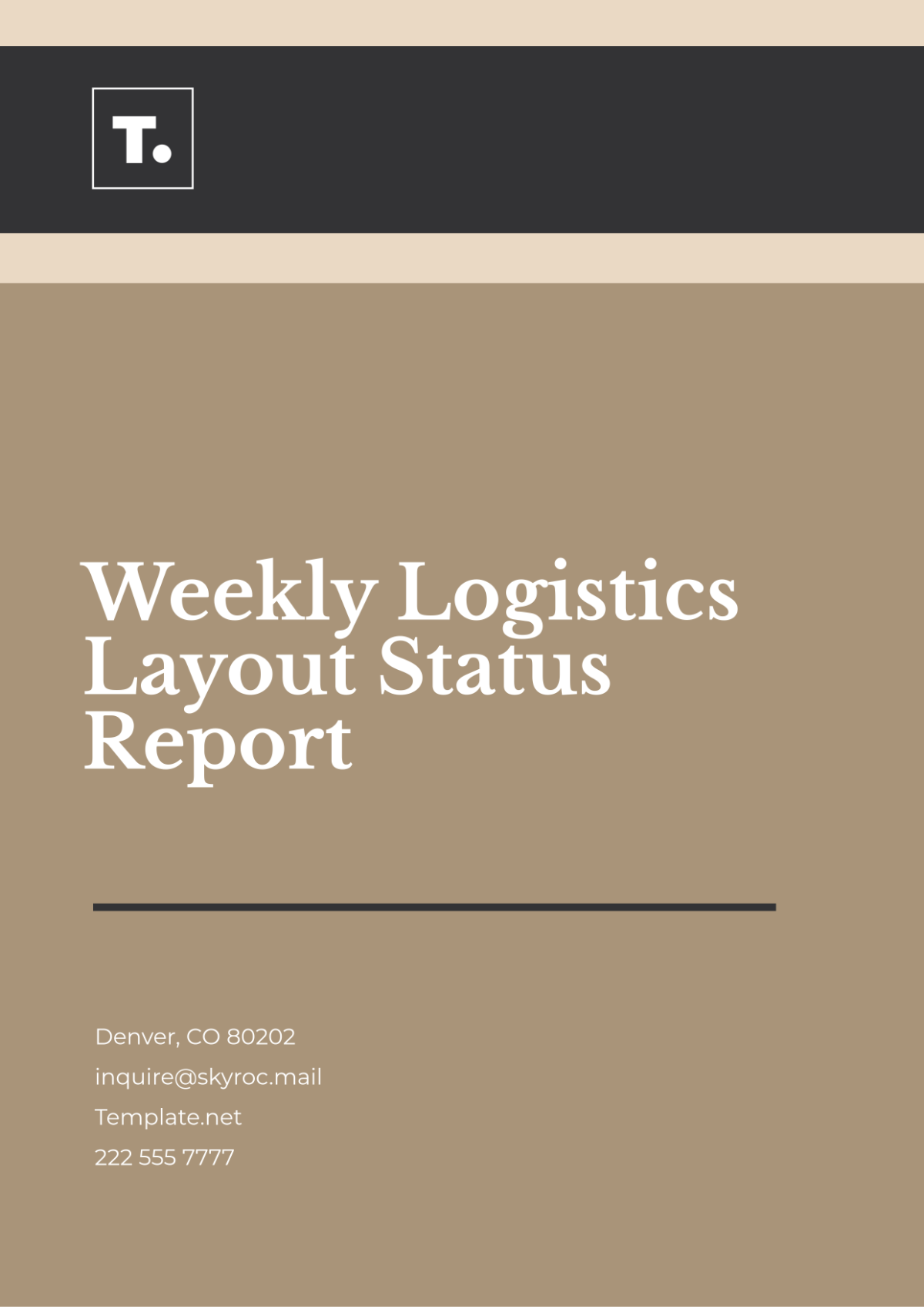 Weekly Logistics Layout  Status Report Template