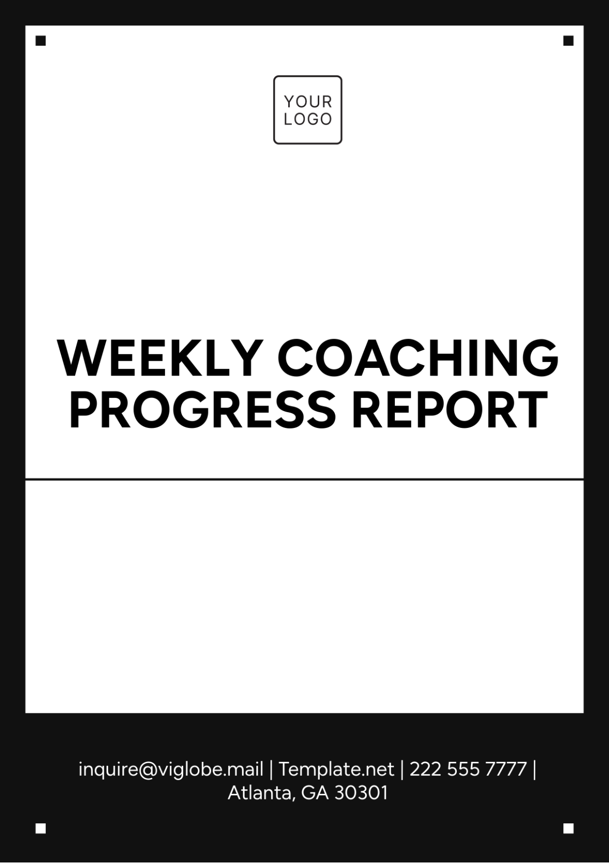 Weekly Coaching Progress Report Template