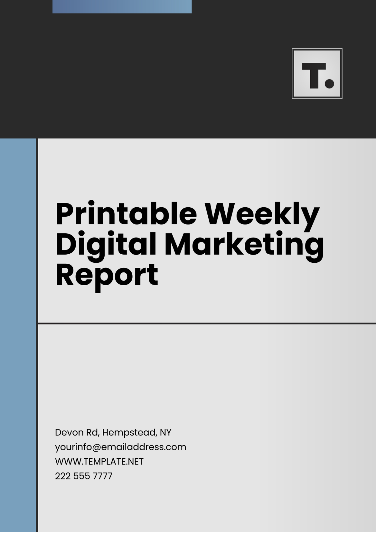 Printable Weekly Digital Marketing Report Template