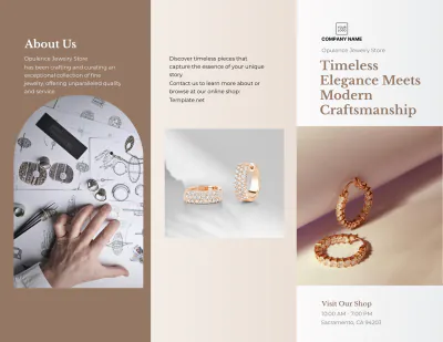 Free Jewelry Store Brochure Template to Edit Online